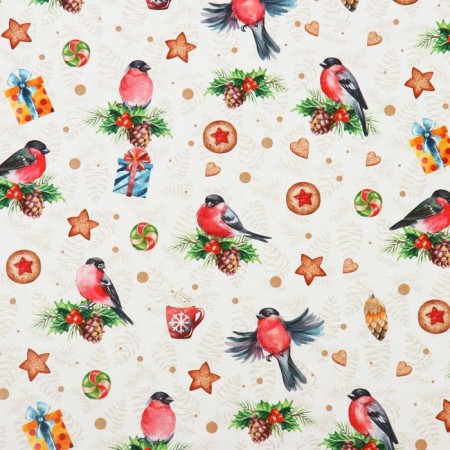 Paper packaging glossy bilateral "bullfinch", 70 x 100 cm-4