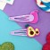 Invisibility for hair "Abel" (set 2 pcs) avocado, 5 cm, lilac