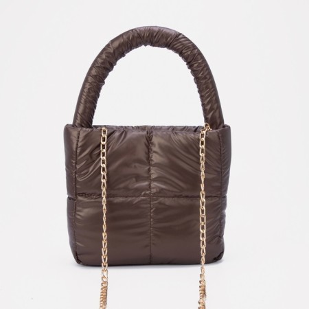 Bag-tout on lightning, brown color