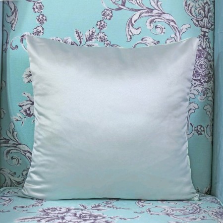 Decorative pillowcase "Luanna", size 45x45 cm, emerald color-1