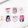 Magnetic bookmarks, 6 pcs "Anime"