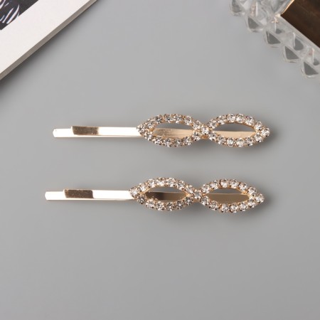 Invisibility for hair "Dilis" (set 2 pcs) loops, 6 cm, gold-1