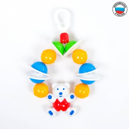 Suspension - rattle "Sunny Bear" on a crib, stroller, color mix, aelytes-1
