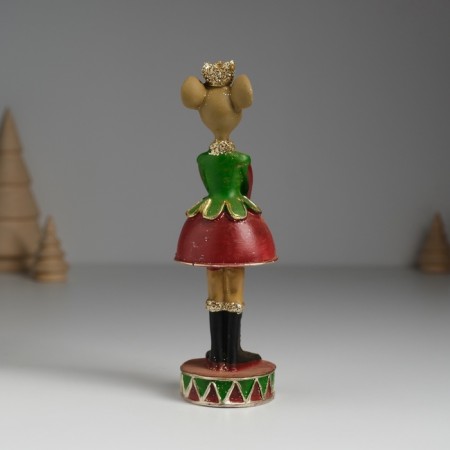 Polystone souvenir "Mouse/mouse in red-green outfit" mix 4.5x4x14.5 cm-4
