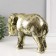 Souvenir Polystone "Golden Elephant" 16.5x23.5x9.5 cm