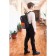 Youth backpack, lightning department, external pocket, black/orange color