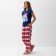 Pajama New Year's Women's KAFTAN "Santa Team", red/blue color, size 48-50