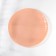 Ivory plate, glass, d = 28 cm, coral color