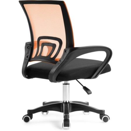 Computer chair Turin black/orange plastic/fabric, black/black 60x55x82 cm-4