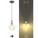 Lamp E27, wire 1 m, chromium color