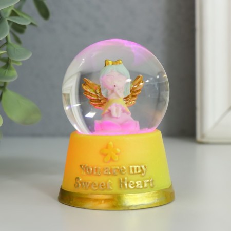 Souvenir Polystone Water Ball Light "Cute Angel" MIX 4x4x6.7 cm-2