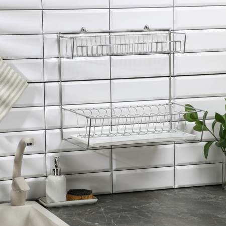 Dishes for dishes with a pallet 2-tier, table-mounted, 37.5 × 29 × 40 cm, color chromium-3