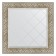 Mirror with engraving in the baguette frame, baroque silver 106 mm, 90x90 cm