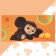 Clawer Cheburashka, col. Orange, 70x140 cm, 100% HL, waffle 160 g/m2