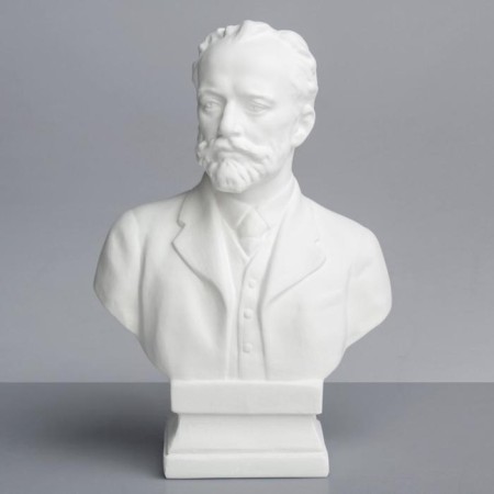 Gypsum figure famous people: Bust of Tchaikovsky, 13.5 x 8 x 19.5 cm-1