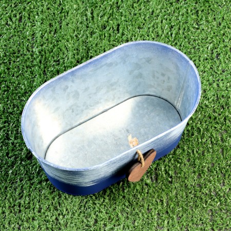 Kashpo "Bucket Henry" Blue, 11x19x9cm-3