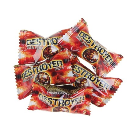 Destroyer chewing gum with lamon-lame strawberries, 6 g-1