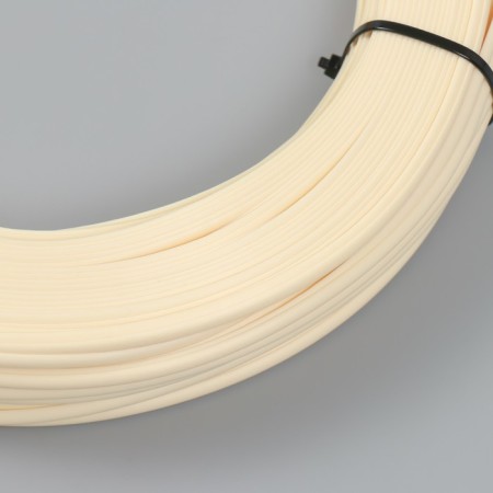 Smooth artificial rattan 6 mm 100 m half a pipe (ivory)-1