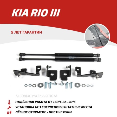 Copes of the hood Auto-unit for Kia Rio III 2011-2015 2015-2017, 2 pcs., Ukirio012