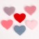 Soft magnet "heart", 6 cm, color mix
