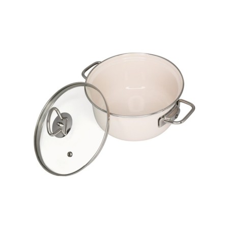 Pan with a lid, pearl color, d = 18 cm-3