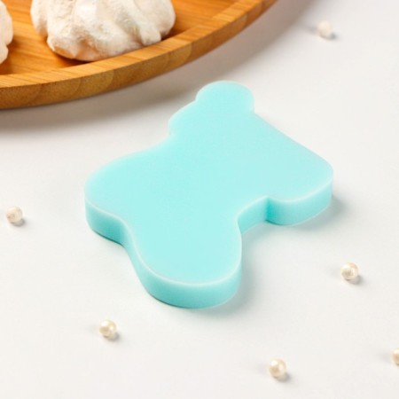 Silicone Mold "New Year's toe", 7 × 6 × 0.8 cm, the color is turquoise-3