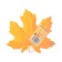 Poster "Mine Leaf" yellow, 10 x 11 cm