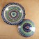 The pancake of Rishtan ceramics "Flowers", 37 cm, blue