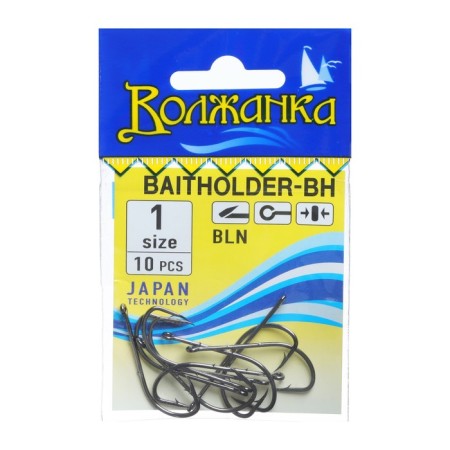 Hooks "Volzhanka" Baitholder-bh No. 1, 10 pcs