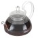 Hot teapot Olivetti Vetro GTK089, heat -resistant glass, 800 ml