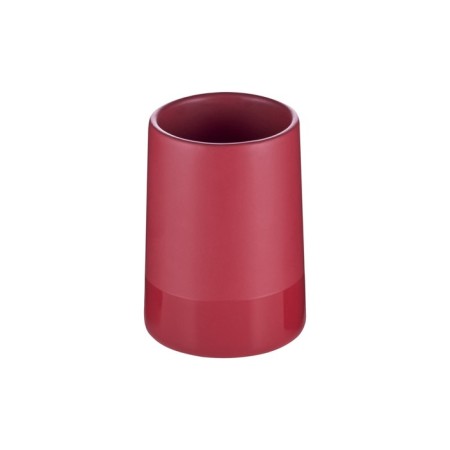 A glass for Magma denture brushes. Moroshka, 7.2x7.2x10.7 cm, red color-4