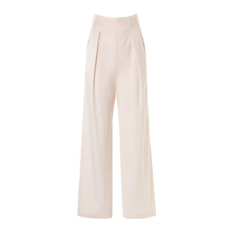 Women's cotton pants Minaku: Enjoy Milk color, size 46-7