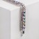 Bracelet with rhinestones "Northern Lights" snake, rainbow color in silver, l = 18 cm