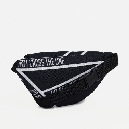 Zipper bag, adjustable belt, black color-2