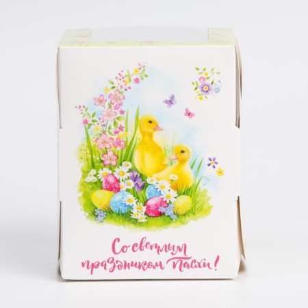 Easter box with the "Chickens" window, 12.5 x 9.5 x 9.5 cm-2