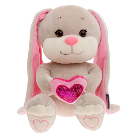 Soft toy "Bunny with a pink heart", 25 cm