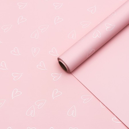 Flower film 57 cm x 10m, pink, 65 microns-2