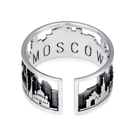 Ring "Moscow", echoing with oxidation, 17 size-1