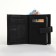Male purse on 3 in 1 button, department for car documents, passports, black color