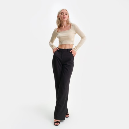 Women's straight pants MIST R.46, black-5