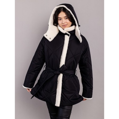 Jacket for girls, height 158 ​​cm, black color-9