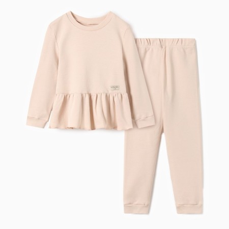 Kids (jumper, trousers) minku, beige color, height 110 cm-5