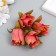 Budon on the leg for decoration "Rosa Mondial" dust pink 1.7x3 cm