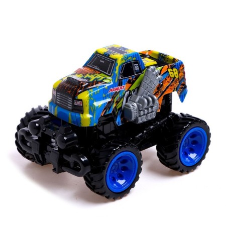 Inertial “graffiti” jeep, transformation during impact, mix