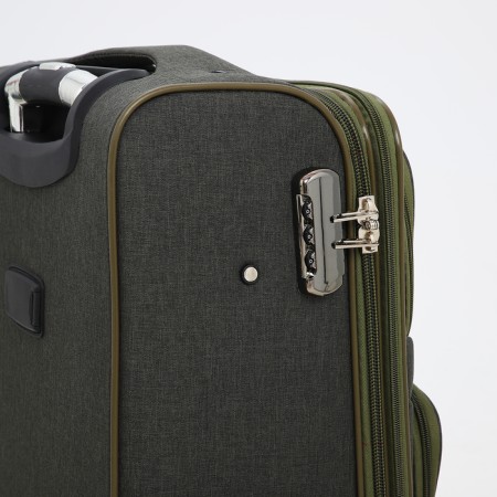 Small suitcase 20 "on lightning, code castle, with extension, khaki color-4