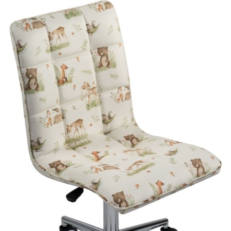 Computer chair of quadro s40-15 metal/fabric, chrome/white 42x57x86 cm-5