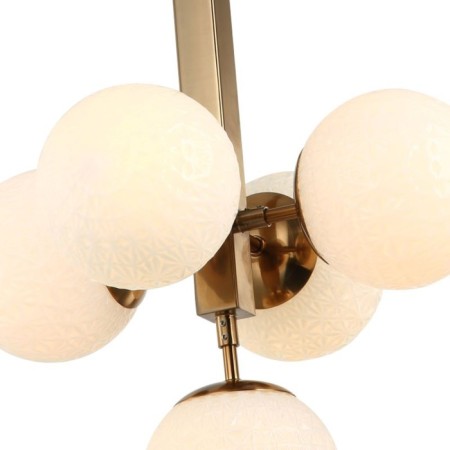 Suspension Felis 5xe27 40W, size 36x36x50-150 cm, bronze color-1