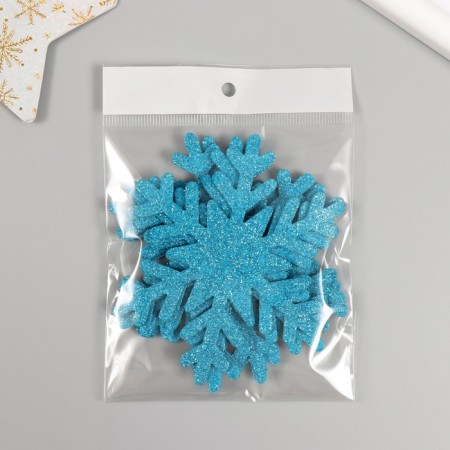 Decor for creativity "Snowflake" Blue, D-10 cm (set 5 pcs)-3