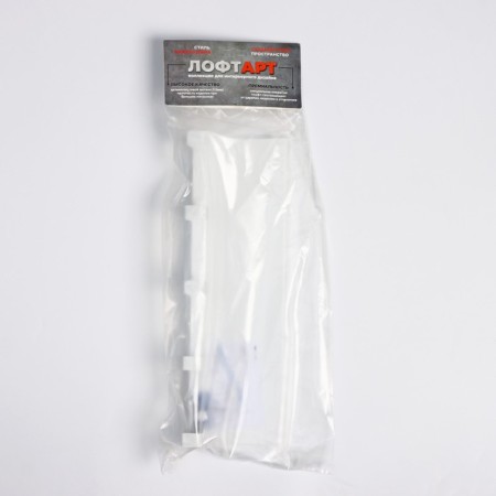 Shelf with hooks "Loft Art", 35 × 10 × 6.5 cm, white color-6