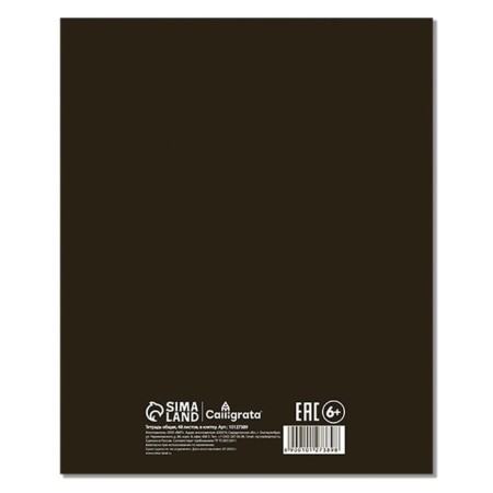 Notebook of 48 sheets in the cage "Anime. B/B", cover coated cardboard, matte lamination, selective UV-LK, design of the inner unit, offset-17
